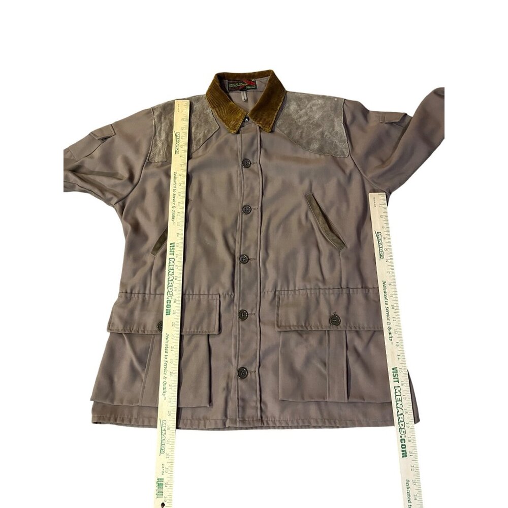 Vintage 10-X Hunting Jacket Liner Men’s L Corduroy Suede Shoulder Utility USA - Picture 13 of 16